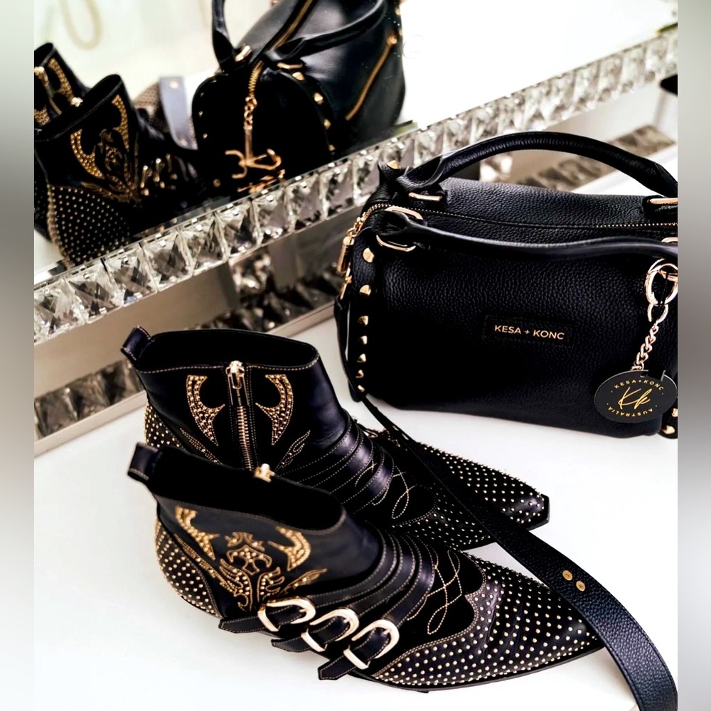 Anine Bing Penny 38 New Studded Boots